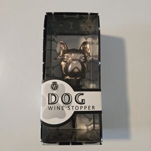 NIB French Bulldog Dog Wine Stopper - Bronze